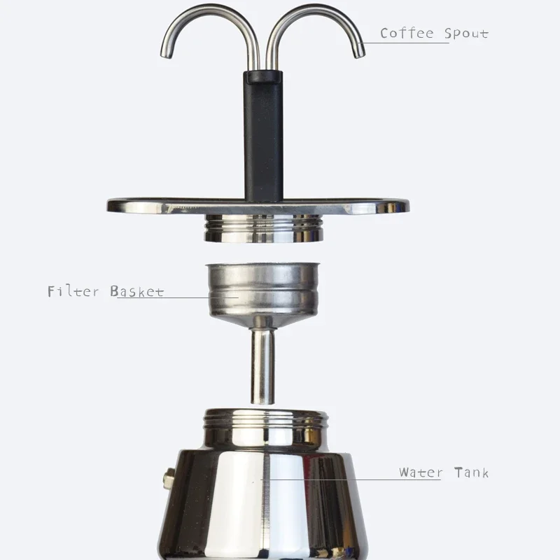 200ML Mini Moka Pot Double Tub - огляд і ціна Quality Coffee Equipment